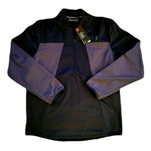 Under Armour Loose Fit Half-Zip Black and Gray Pullover Men's Sizes
